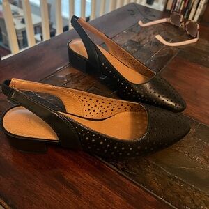 White Moutain Black Slingback Women's Shoes new sz 9
